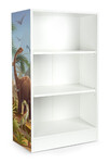 Scaffale universale – Libreria colore bianca OSLO  - motivo Jurassic