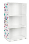 Elegante scaffale libreria colore bianca con 3 mensole  - Oslo - motivo Unicorno 