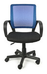 Sedia girevole da ufficio regolabile con ruote IVO -  colore Azzurro