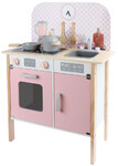 Cucina per bambini in legno con orologio - Menfi colore Rosa