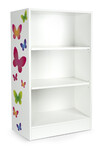 Scaffale universale – Libreria colore bianca OSLO - motivo Farfalle 