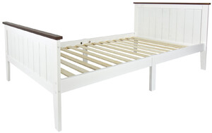 Letto in legno - bianco PARIS WALNUT 200/90 