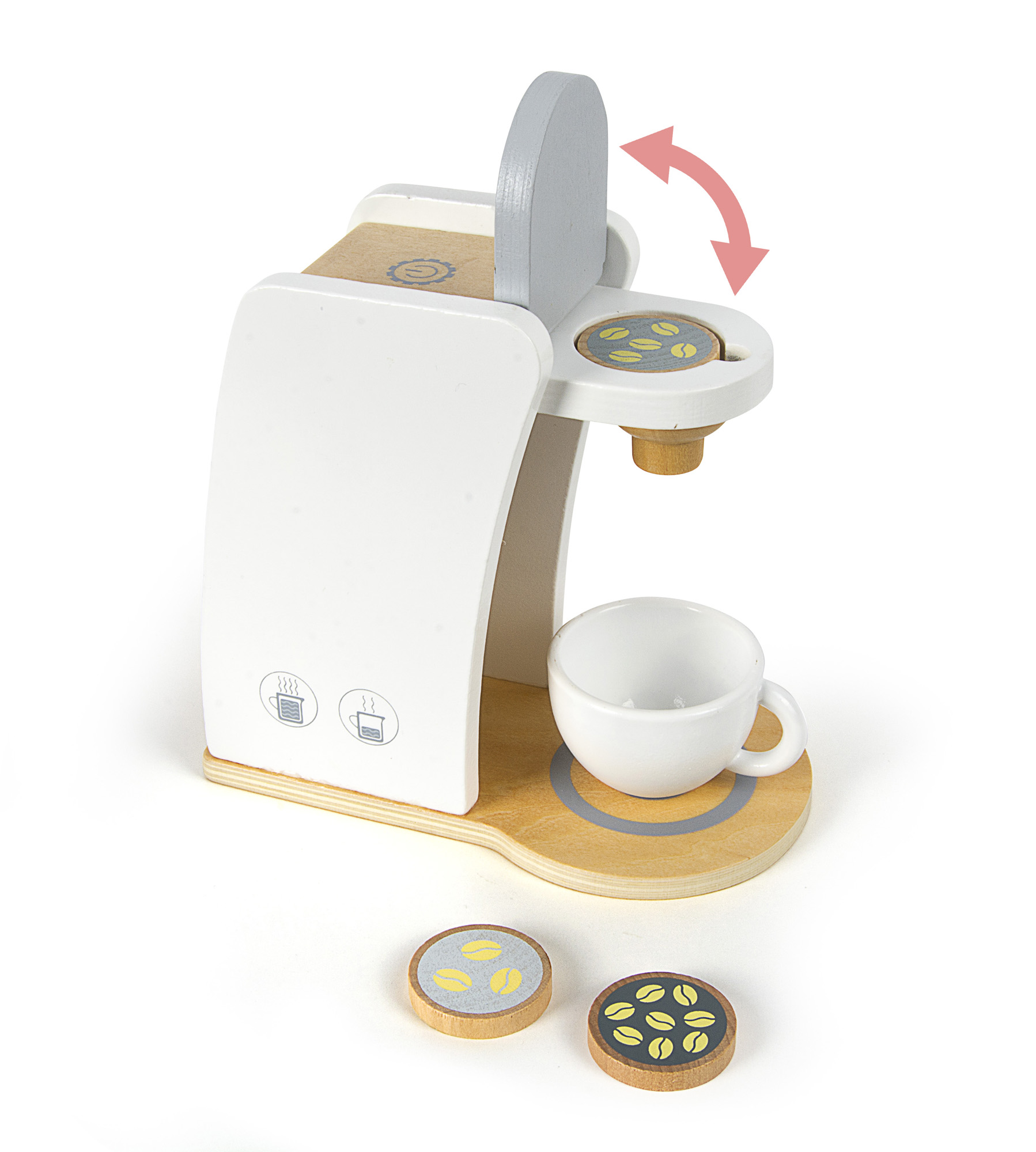 Macchina da caffè in legno per bambini - un giocattolo alla moda con  accessori Leomark IT