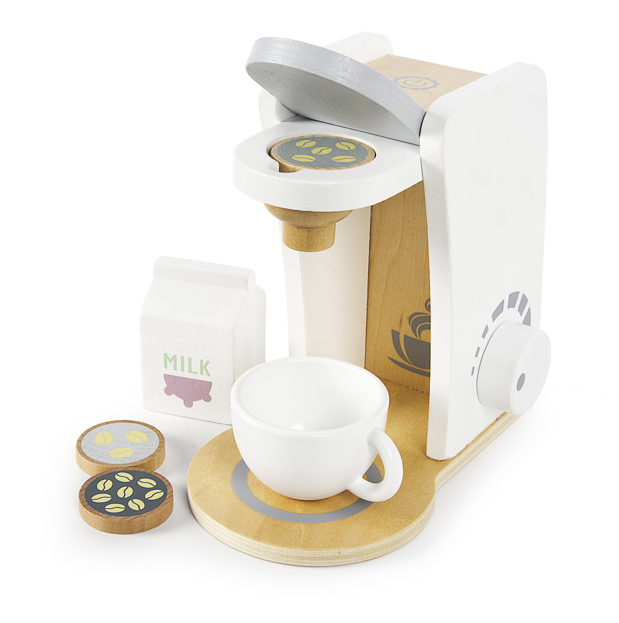 Macchina da caffè in legno per bambini - un giocattolo alla moda con  accessori Leomark IT