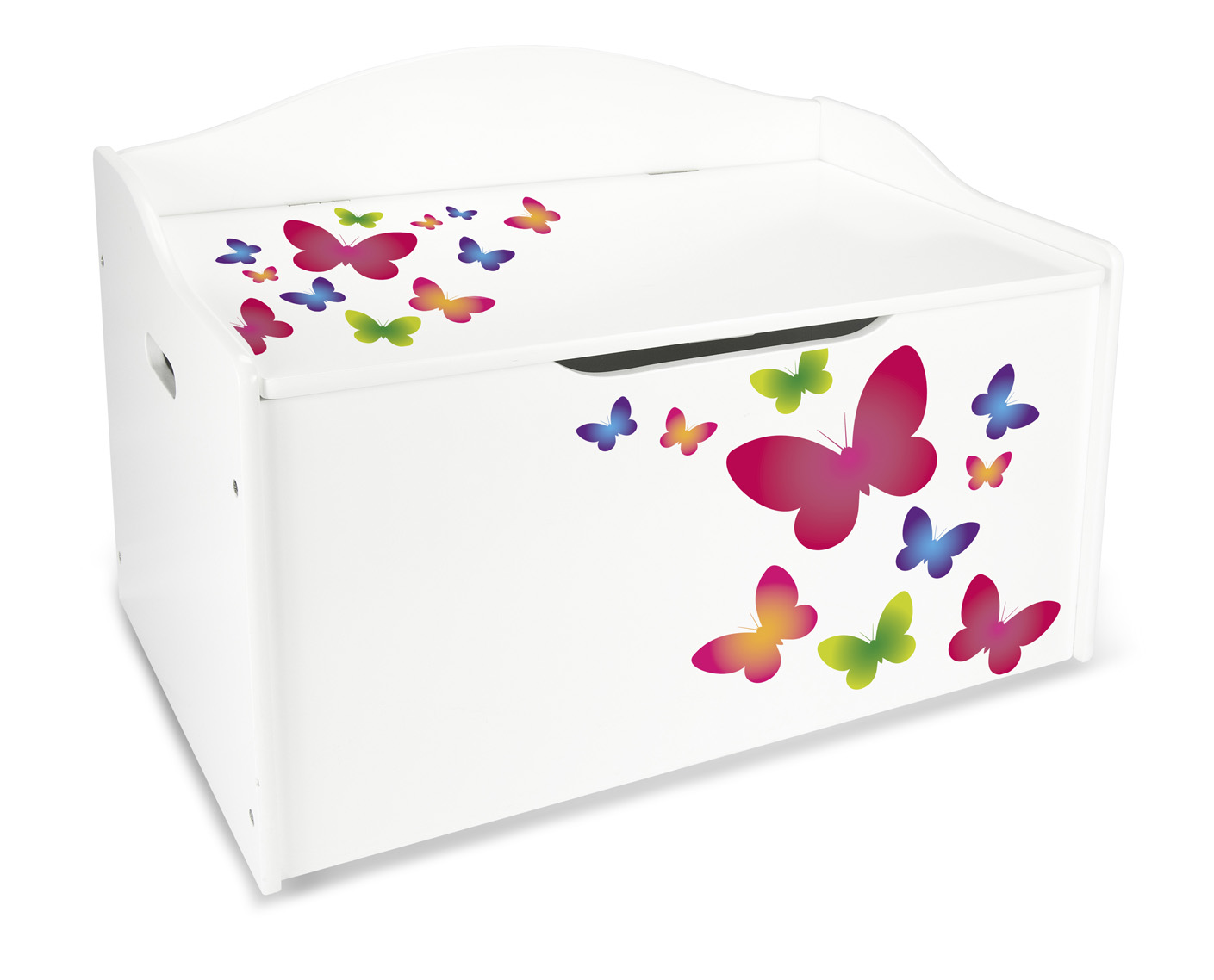 Contenitore Portagiochi XL - scatola di legno per giocattoli per bambini -  motivo Farfalle Leomark IT