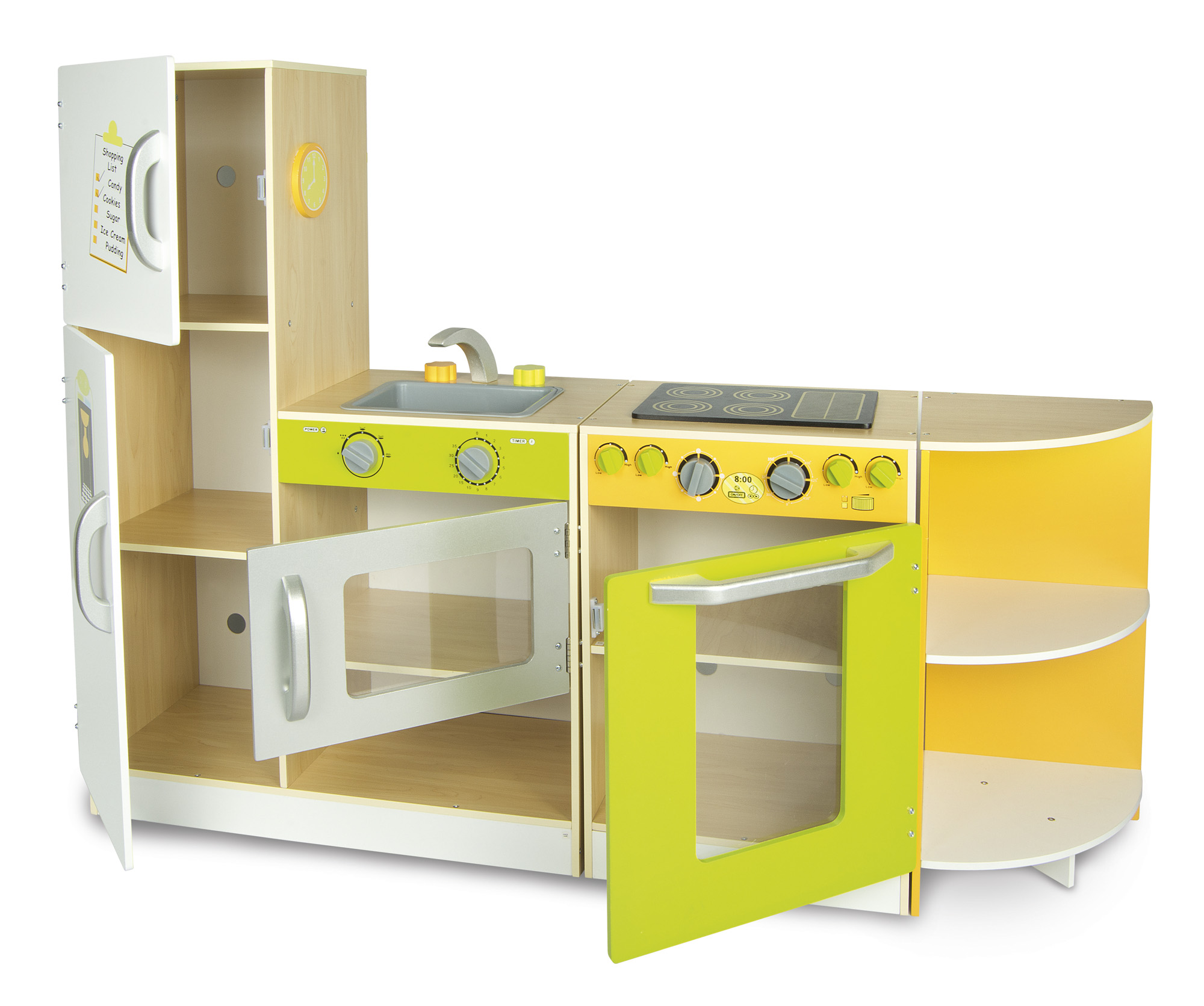 3 moduli Grande cucina Wooden Flex Concept in legno per bambini 